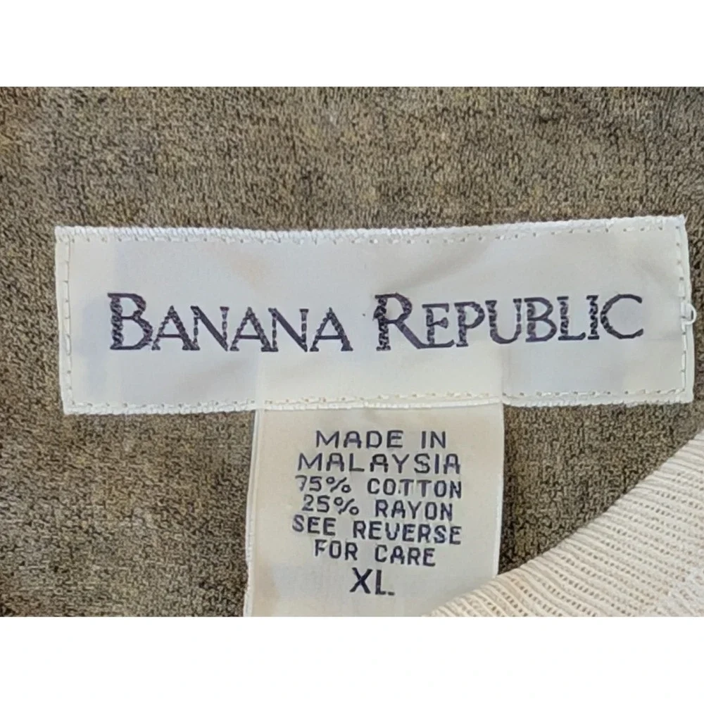 Banana Republic‎ XL Mens Button Down Shirt Long Sleeve Casual + Thermal Knit